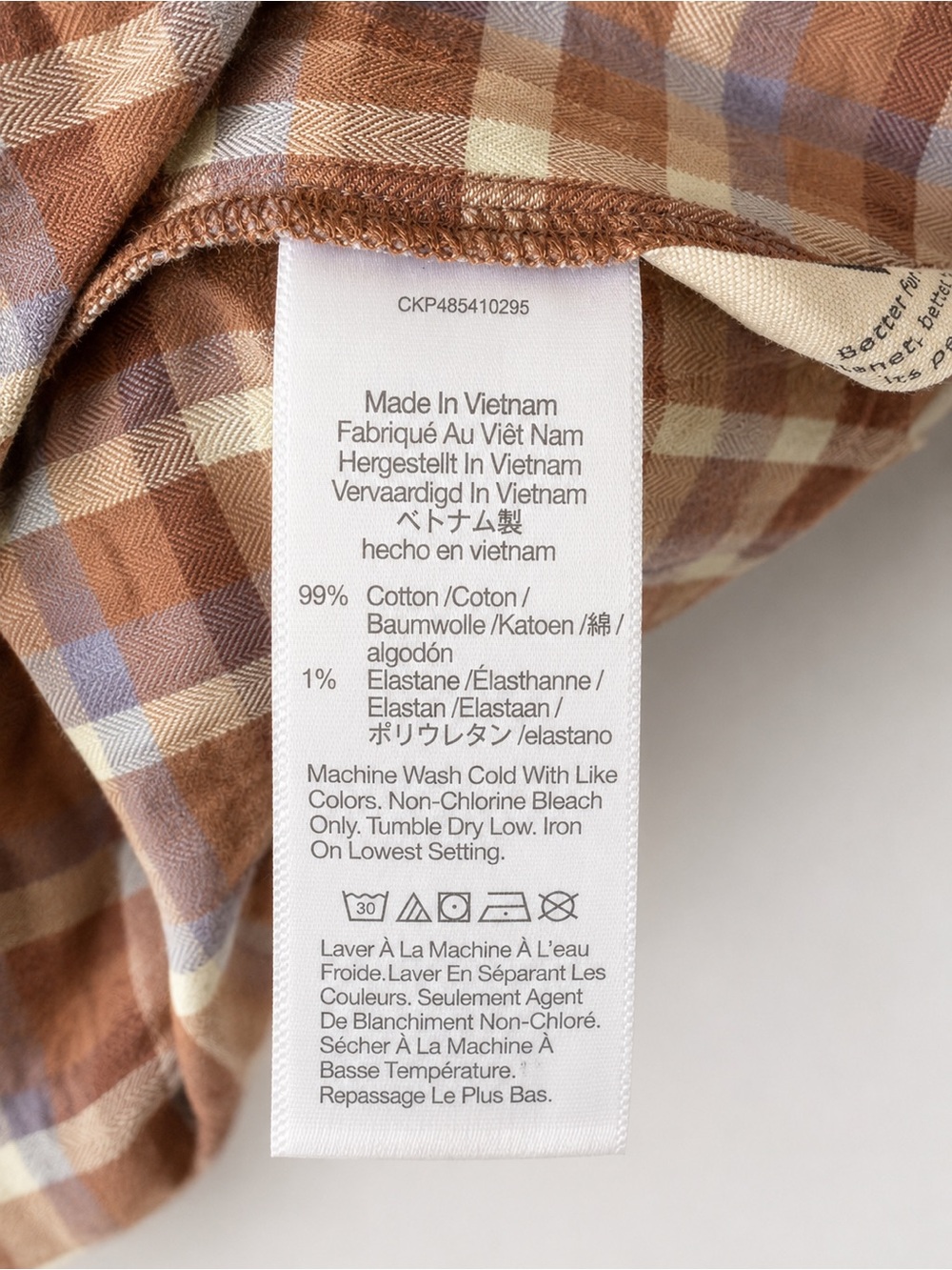Madewell Brown Plaid Long Sleeve Peasant Dress - Picture 7 of 7